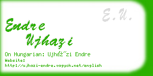 endre ujhazi business card